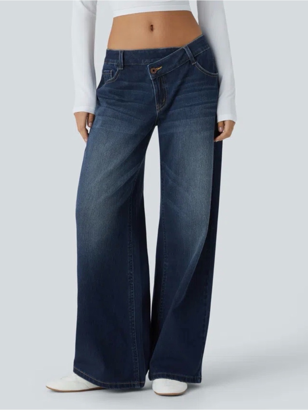 Halara Flex Low Rise Wide Leg Jeans Size Medium